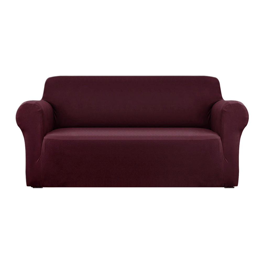 Burgundy sofa cover- 3 seater